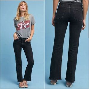 Pilcro and the Letterpress black wash high Rise Kick Flare Jeans
